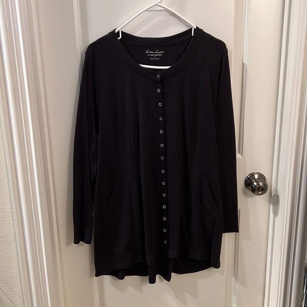 Linea leisure lux, black, embellished tunic by Louis Dell olio